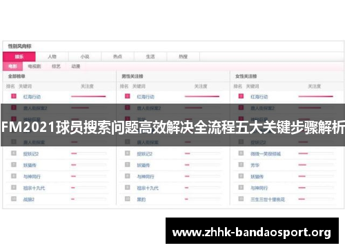 FM2021球员搜索问题高效解决全流程五大关键步骤解析